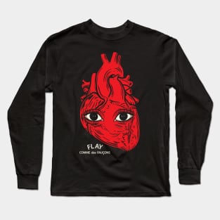 CDG FLAY Heart logo Long Sleeve T-Shirt